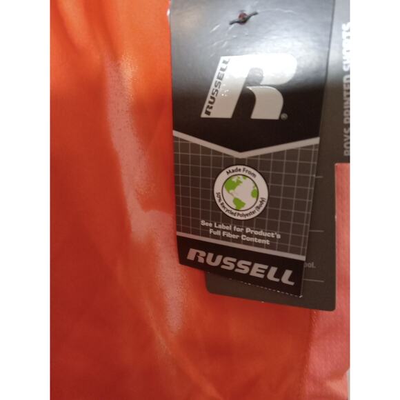 NWT Russell Shorts Boys Size XXL 18 orange Athletic Lightweight DRI POWER 360 - Picture 2 of 6